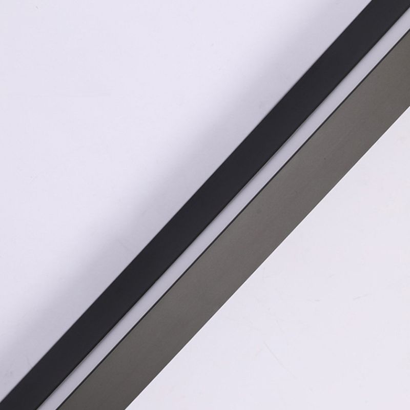 Zeitgenössischer Stil linearer LED -Wandlampe Metall 1 Licht Wandleuchte in Schwarz