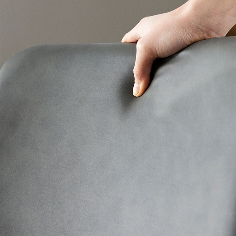 Modern Sintered Stone White Dining Set with Rectangle Table and Black Legs Kitchen Dining Set