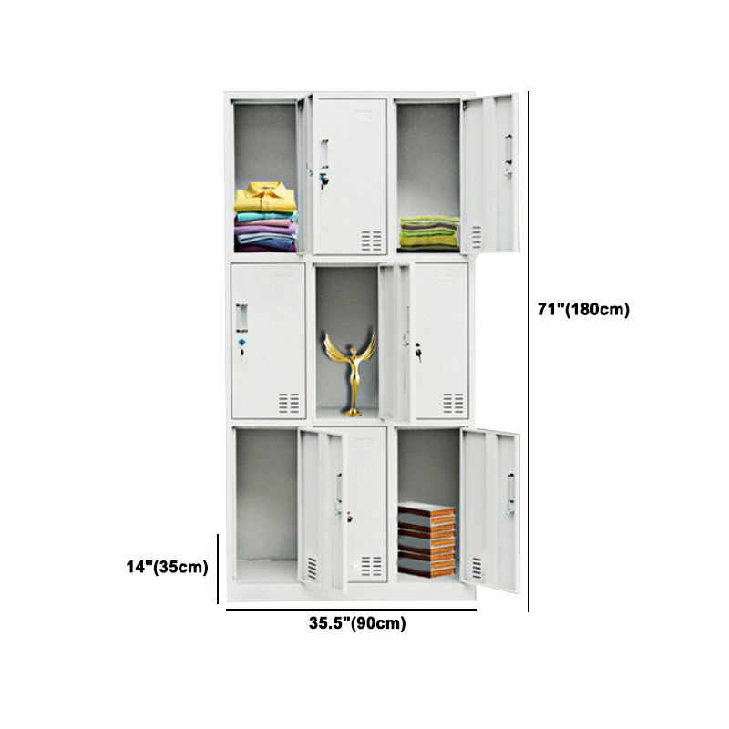 Contemporary Style Wardrobe White Metal Wardrobe Closet for Home