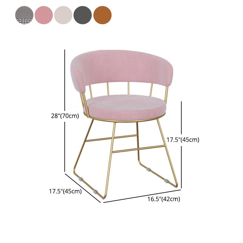 Upholstered Side Chairs Scandinavian Style Open Back Dining Side Chair