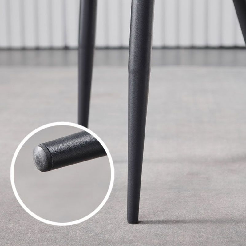 Industrial Style Wingback Armless Chair for Home Faux Leather Dining Chairs