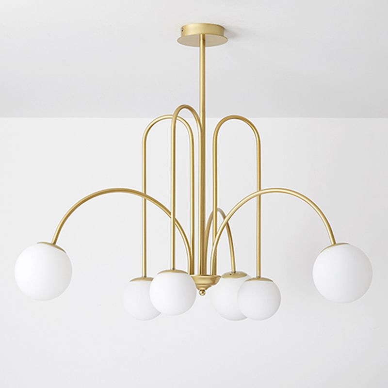 Candelier de la sala de estar molecular Cobriz Cobertura Ligera Ligera Nórdica Fixtura de iluminación