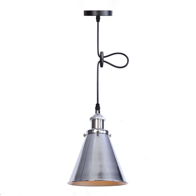 Wijd uitlopende industrieel hangend plafondlicht 1 licht metalen hangersverlichtingsarmaturen
