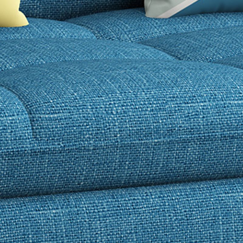 Contemporary Faux Leather and Cotton Blend Convertible Sofa Bed
