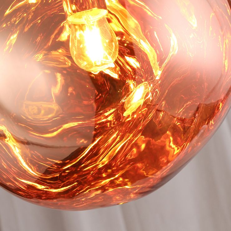 Irregular Electroplated Lava Glass Pendant Light 1 Lights Minimalist Post-modern Lighting Fixture for Restaurant Bar