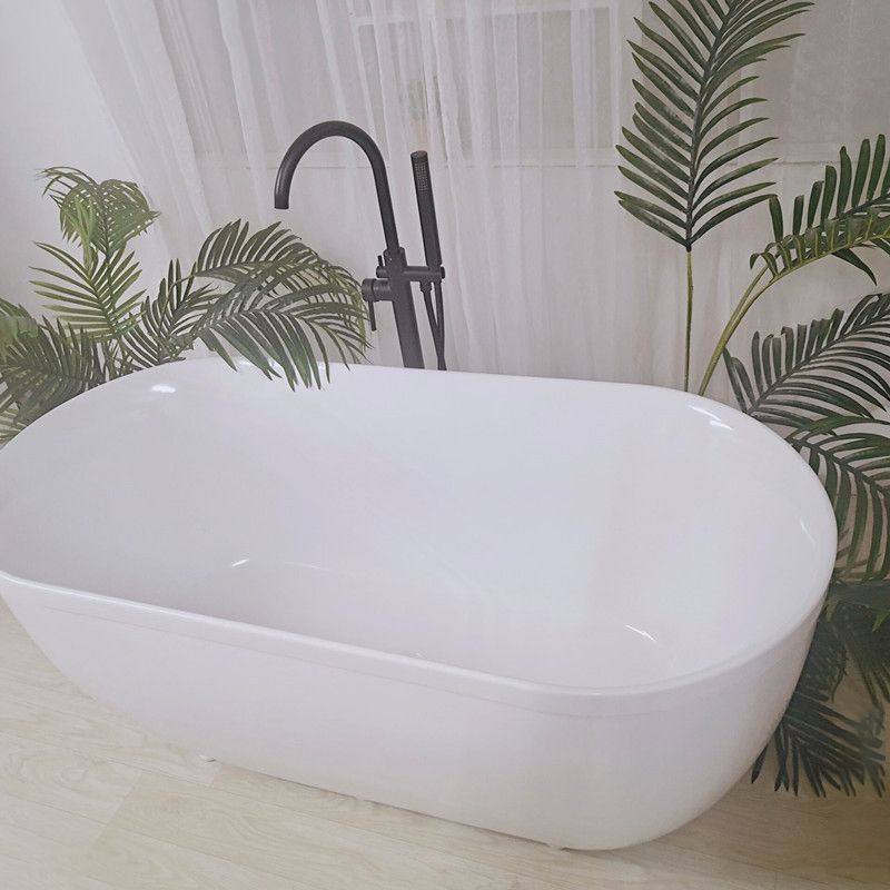 Freestanding Antique Finish Bathtub Soaking Back to Wall Bath Tub