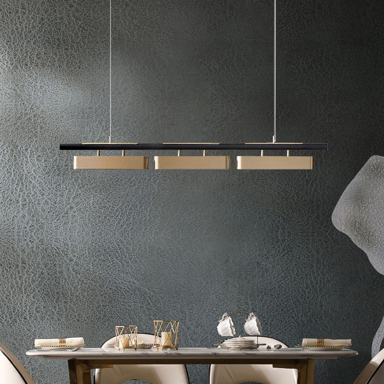 Luces colgantes de la isla de metal de la isla lineal de estilo moderno