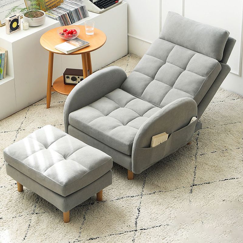 Adjustable Standard Recliner Wood Scandinavian Recliner Chair with Storage