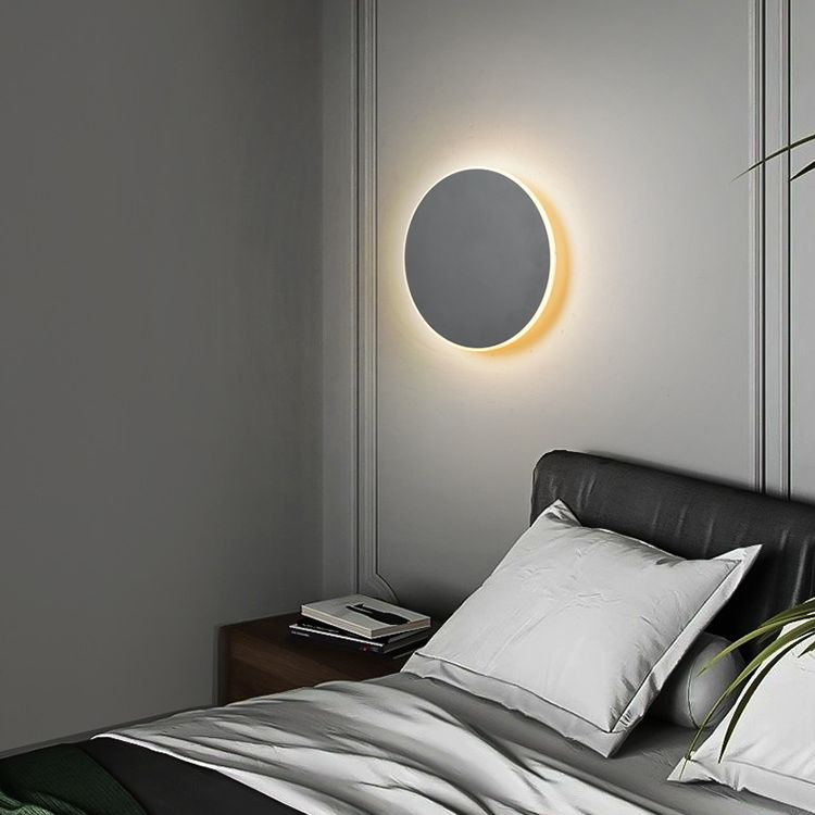 Round Disc Wall Light Sconces Modern Minimalist Style Acrylic 1 Light Sconces