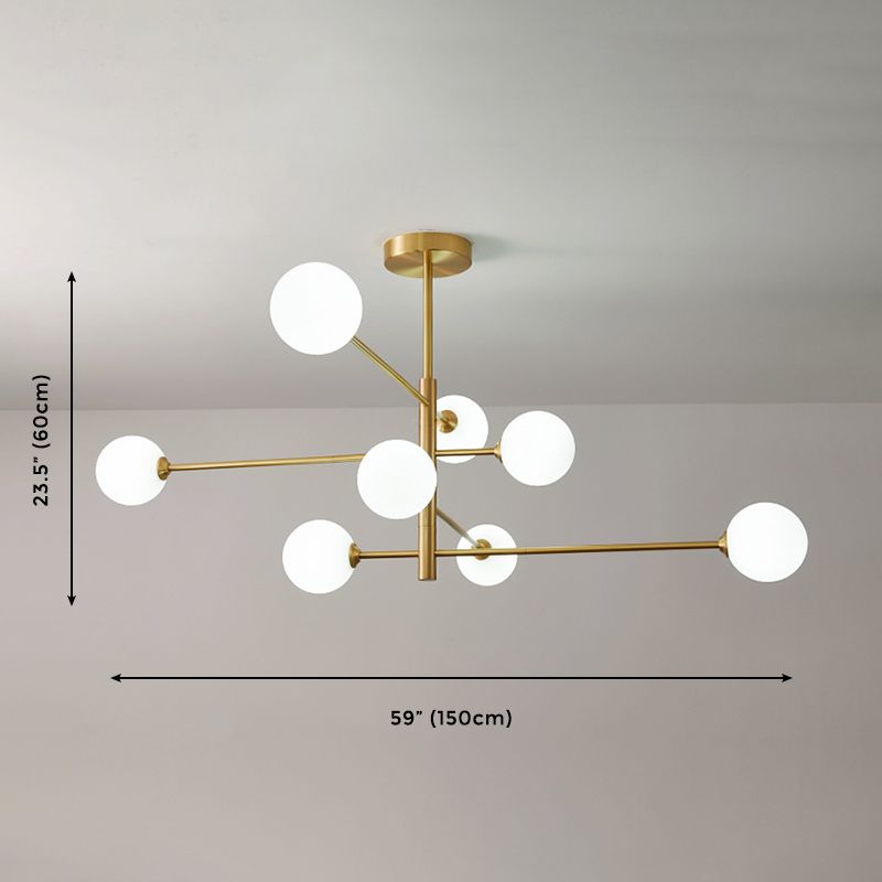 Design moderno lampadario a 8 luci, tonalità a forma di vetro di vino, altezza regolabile