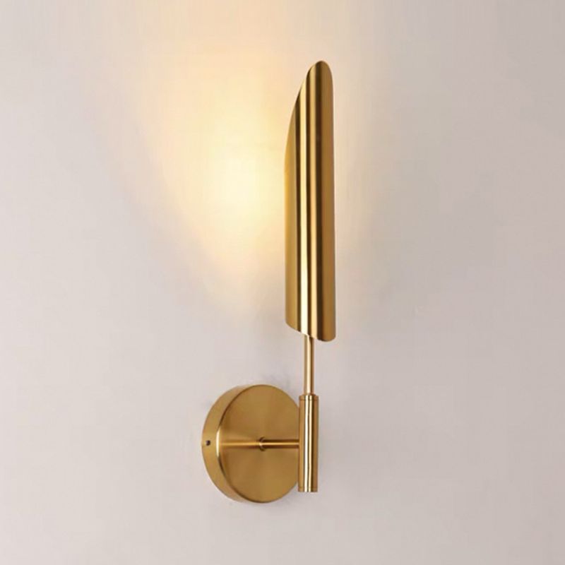 Mid-Century Wall Mounted Light Fixture Metal Sconce Lights in Gold Finish