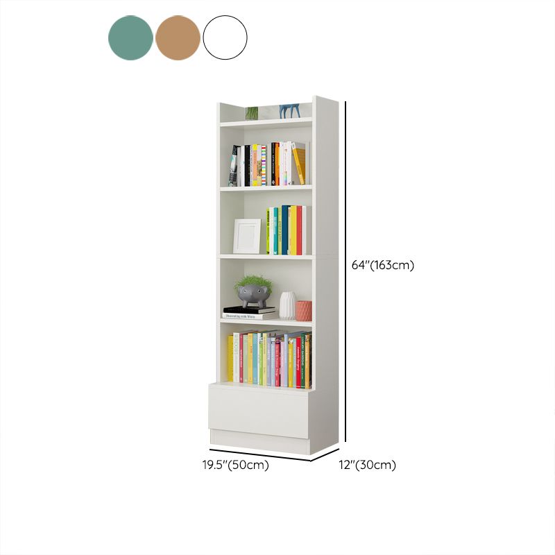 Engineered Wood Vertical Bookshelf Open Modern Shelf Bookcase for Study Room