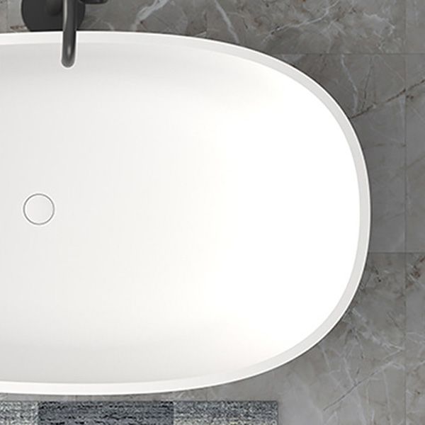 Freestanding Soaking Bathtub Antique Finish Oval Modern Bath