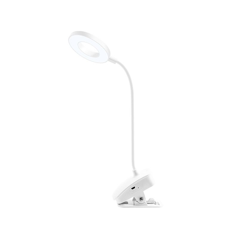 Ring LED Table Lamp Contemporary Table Lamps for Study Room with PC Shade