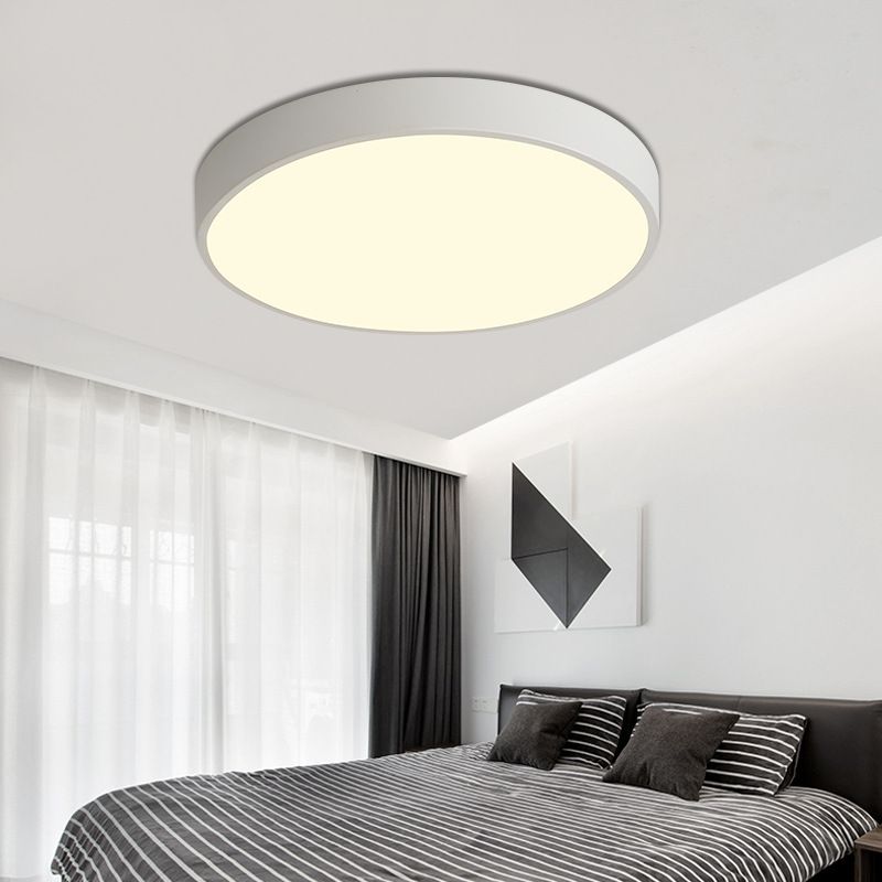 Plafonnier LED moderne et Simple, luminaire rond encastré pour chambre à coucher