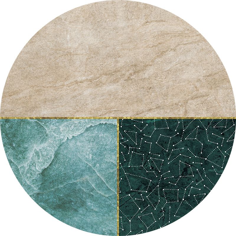 Gold Leaves Carpet Blending Modern Carpet Non-Slip Backing Carpet for Living Room