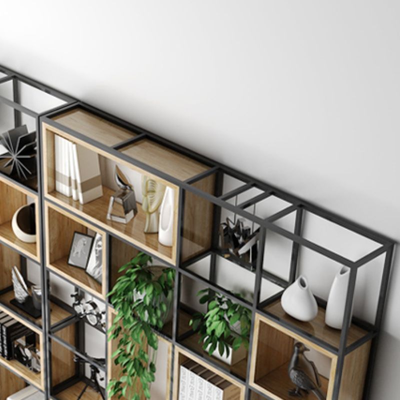 Natural Standard Bookcase Industrial Wooden Open Back Bookshelf