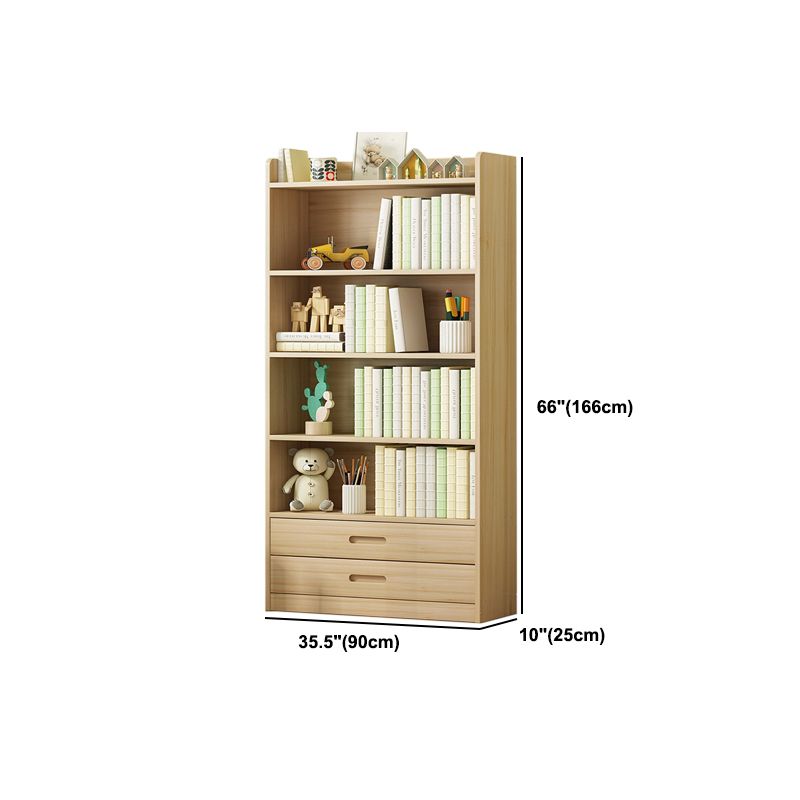 Modern Solid Wood Bookcase Closed Back Bookshelf for Any Room