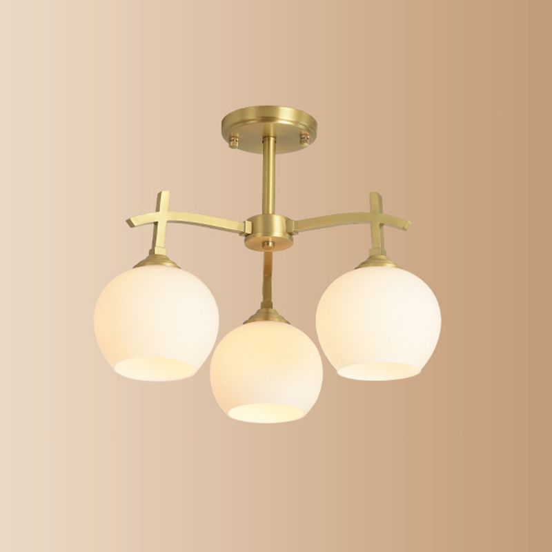 Modern Globe Ceiling Lighting Metal Multiple-Light Ceiling Mount Light Fixture