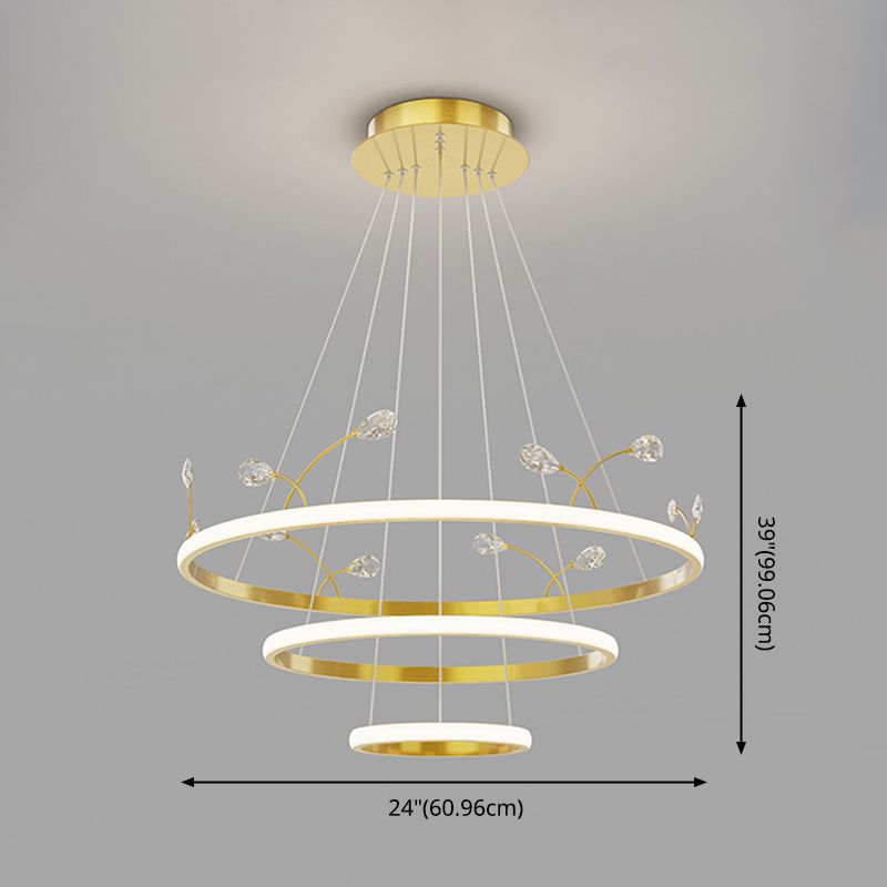 Gold Iron Hanging Pendant Lights Contemporary Hanging Lamps for Dining Room