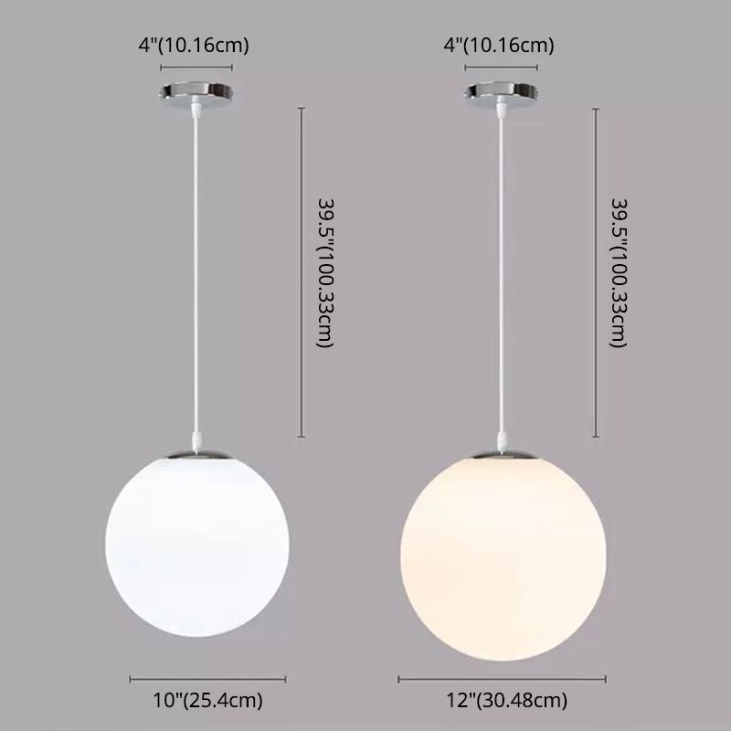 1 Iflip a pallone leggero a sfere sospesa moderna semplice sospensione per soffitto in vetro bianco per negozio di abbigliamento