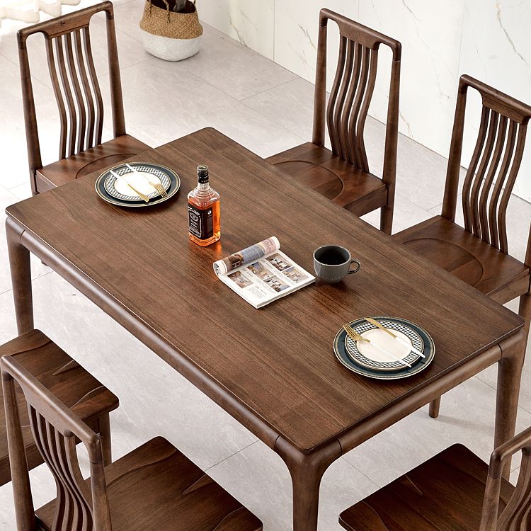 Traditional Solid Wood Dining Room Set with Rectangle Table Dining Table Furniture for Home