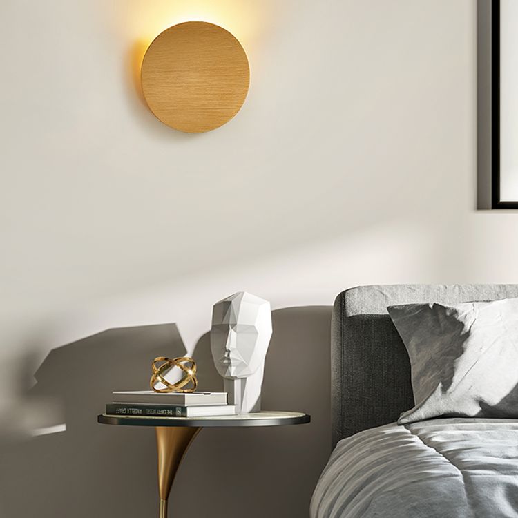 Lámpara de pared de aluminio contemporánea de lámparas de aluminio apliques para dormitorio