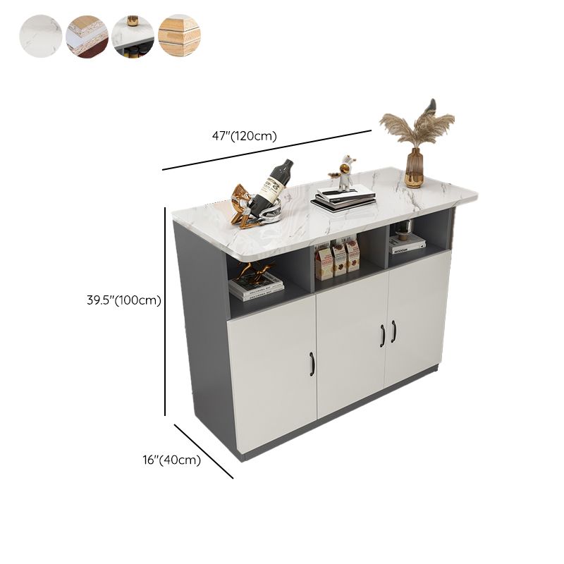 Indoor Contemporary Bar Dining Table Rectangle Bar Table with Cabinet