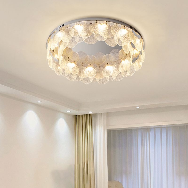 Silver Modernism Flush Mount Lighting LED Ceiling Light for Bedroom