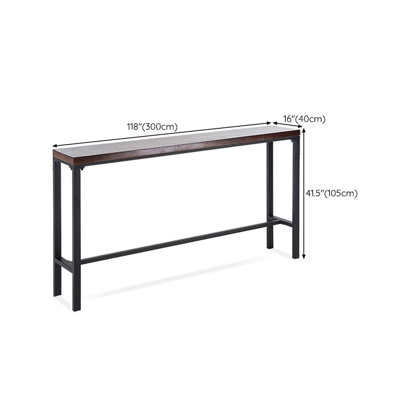 Industrial Rectangle Bistro Bar Table Solid Wood Bar Table for Dining Room