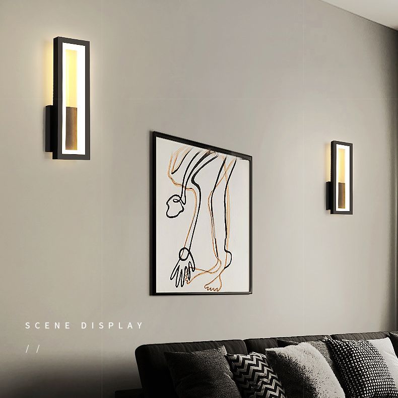 Zeitgenössische Wandleuchte rechteckige Form LED -Wandleuchte Leuchten für Nachtkorridor