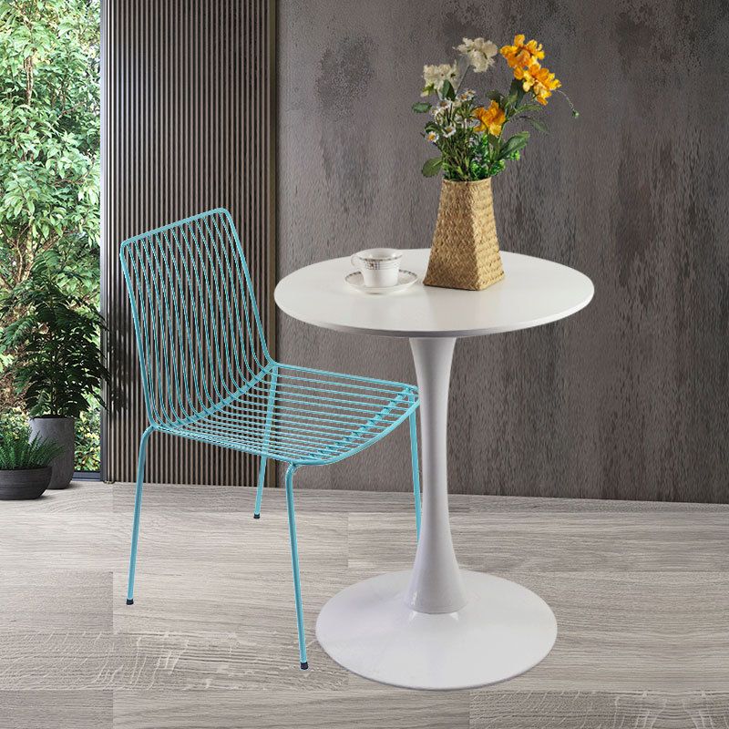 Contemporary Top Dining Table Round Dining Table with Pedestal Base