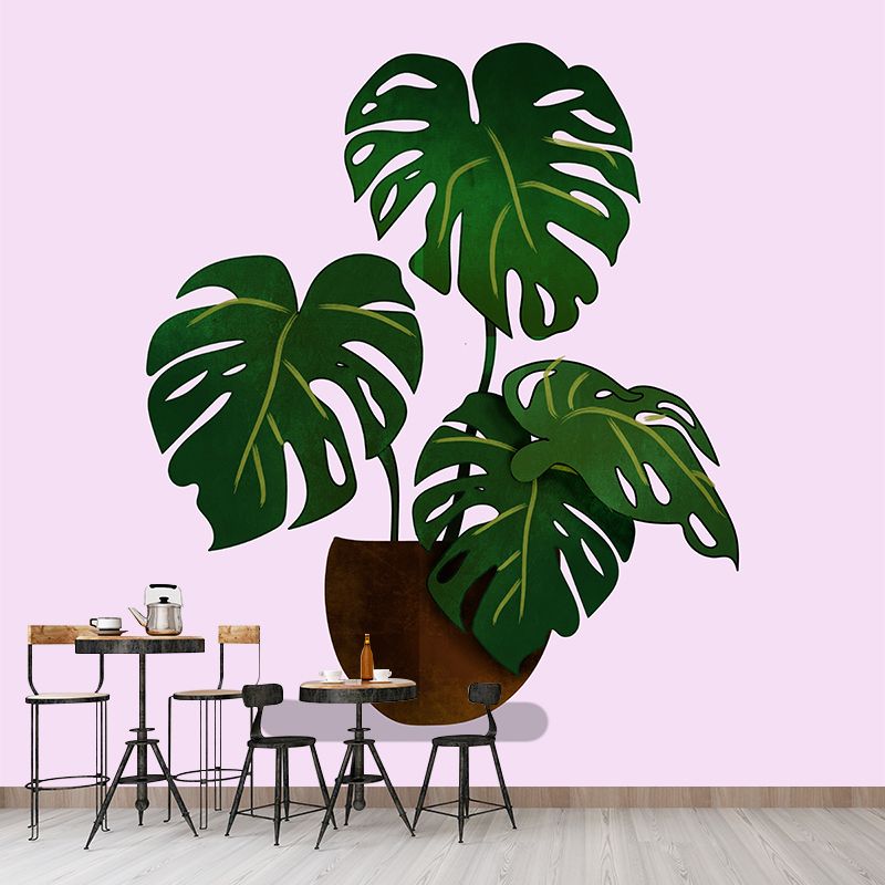 Plant Decorative Wall Mural Wallpaper Sitting Room Wall Mural