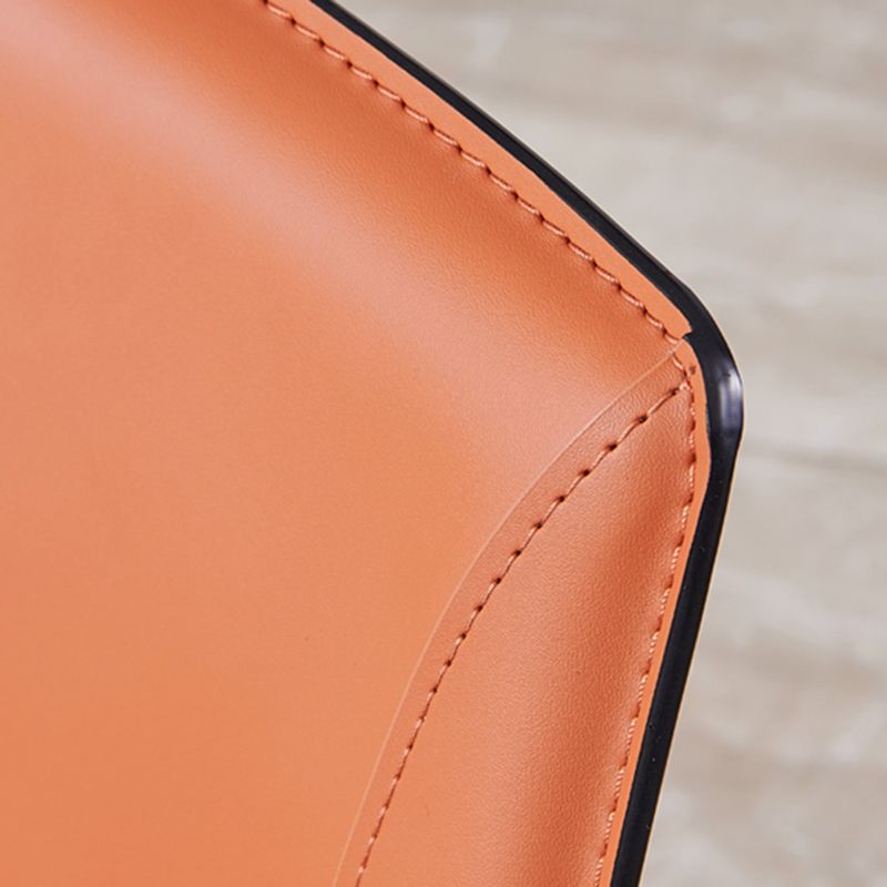 Modern Style Dining Chairs Armless Dining Chairs with Metal Legs for Kitchen