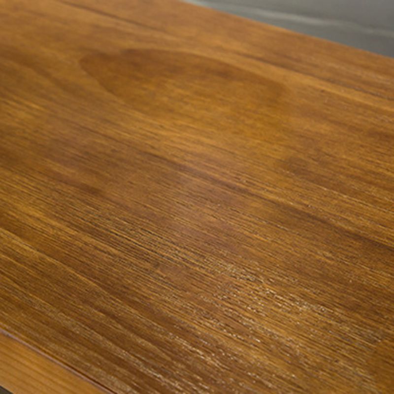 Wood Top Bar-height Table Black Legs and Metal Base Bar Table