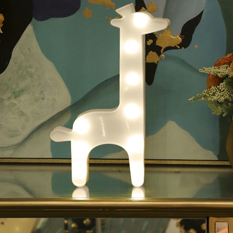 Lampada da parete artistica di cartone animato in plastica Minimalista batteria alimentato a LED Accensione