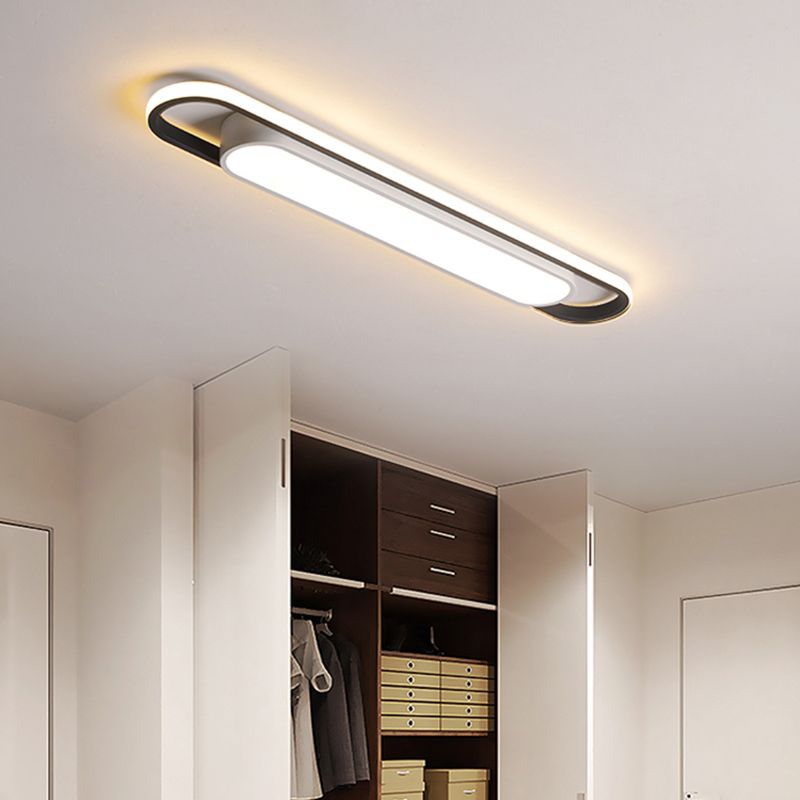 Modern Simple Flush Mount Ceiling Lamp Linear Flush Lamp for Living Room