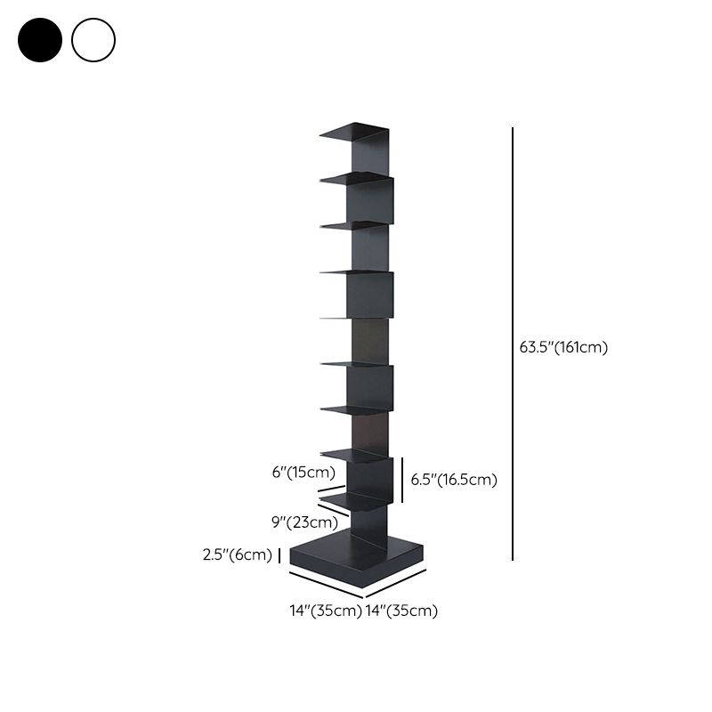 Modern Style Bookshelf Closed Back Standard Metal Bookcase for Study Room