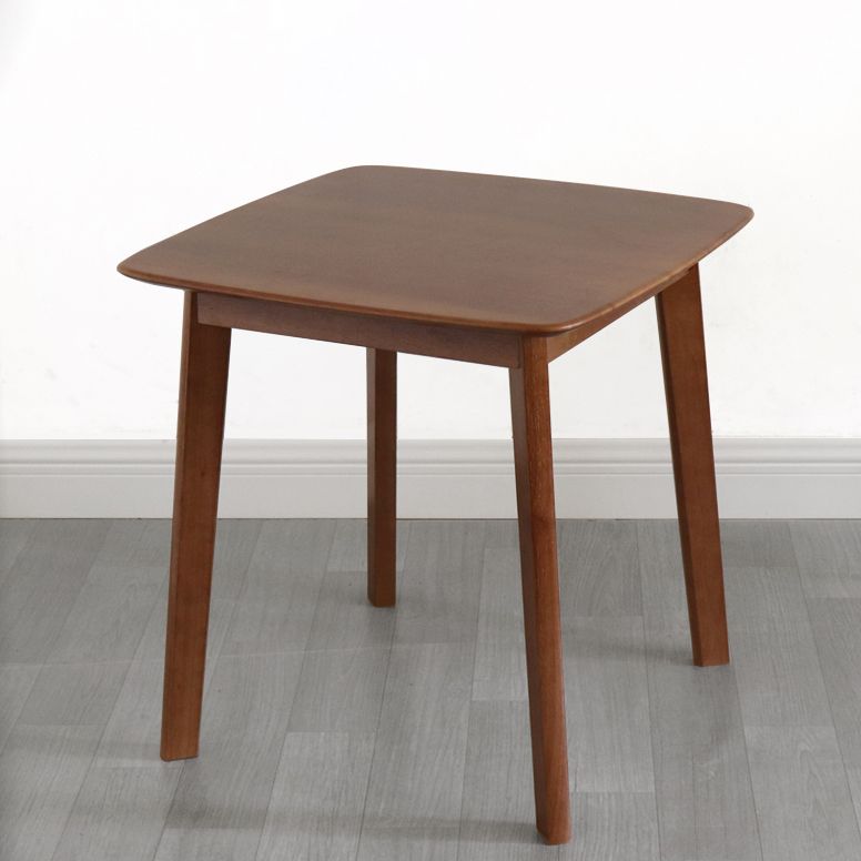 23.5 "Rubberwood vaste houten eettafel vierkant 4 poten eettafel voor huisgebruik