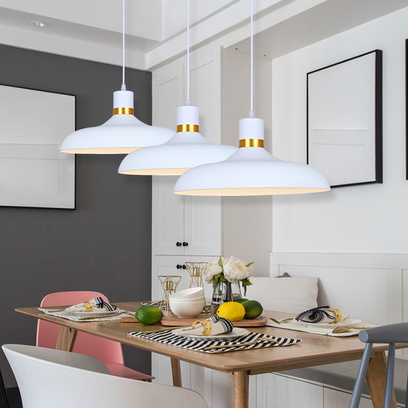 Plafond suspendu moderne en aluminium 1-Light Down Light pour salle à manger