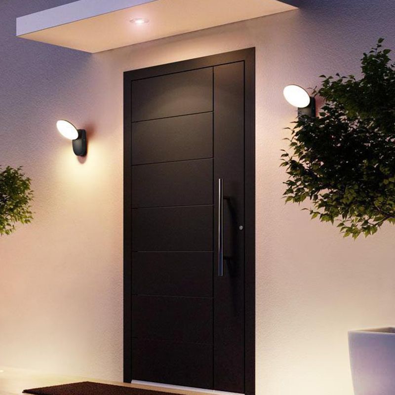 Geometric Shape Wall Lamp Modern Style Metal 1 Light Wall Light in White/Black