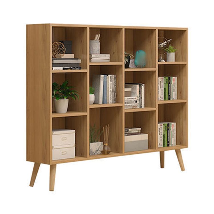 Engineered Wood Shelf Bookcase Closed Back Bookshelf for Study Room