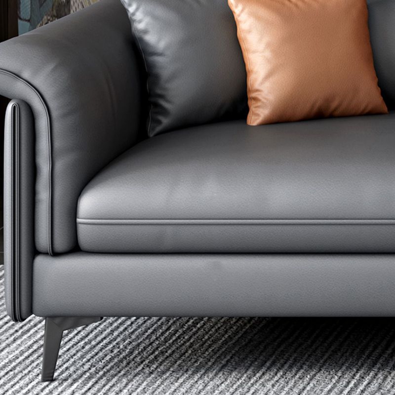 Contemporary Reversible Ottoman Sectional with Pillowed Back for Four People