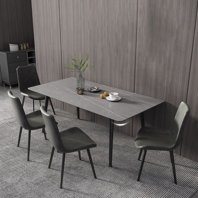 Stone Dining Table Industrial Rectangle Dining Table for Dining Room