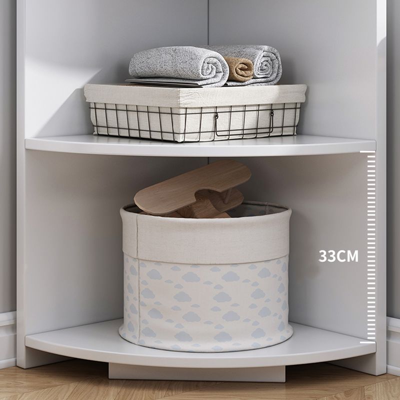 Wooden Triangle Accent Chest with Shelves Contemporary Chest