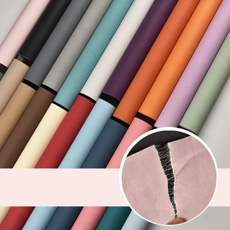 Contemporary Wallpaper Roll Solid Color Pattern Non-Woven Wall Art, Multi Colored