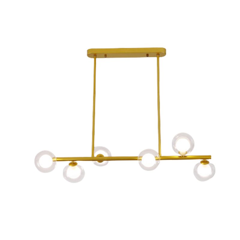 Globe Kitchen Island Lighting Black/Golden Post Modern Ceiling Light for Home