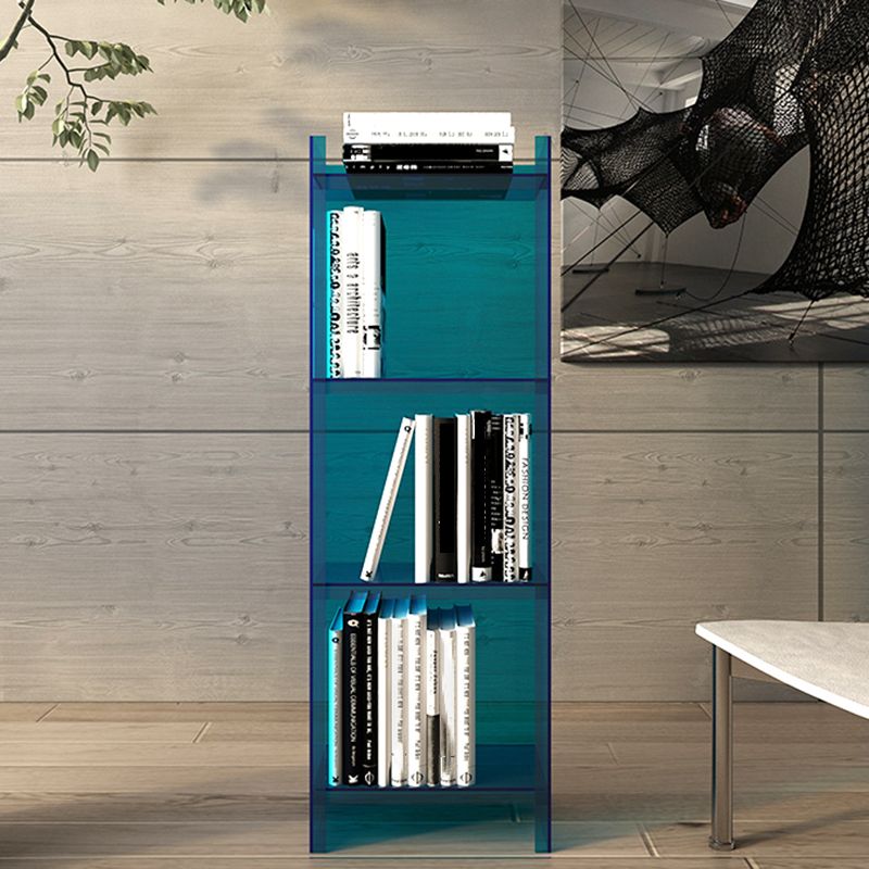 Vertical Scandinavian Standard Bookshelf with Acrylic Frame and Shelf