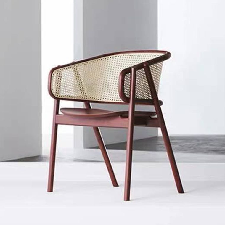 Wood Side Dining Chairs Nordic Style Open Back Dining Side Chair