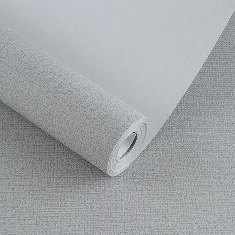 Minimalist Solid Wallpaper Non-Woven Grass Cloth Washable Soft Color Wall Art for Office
